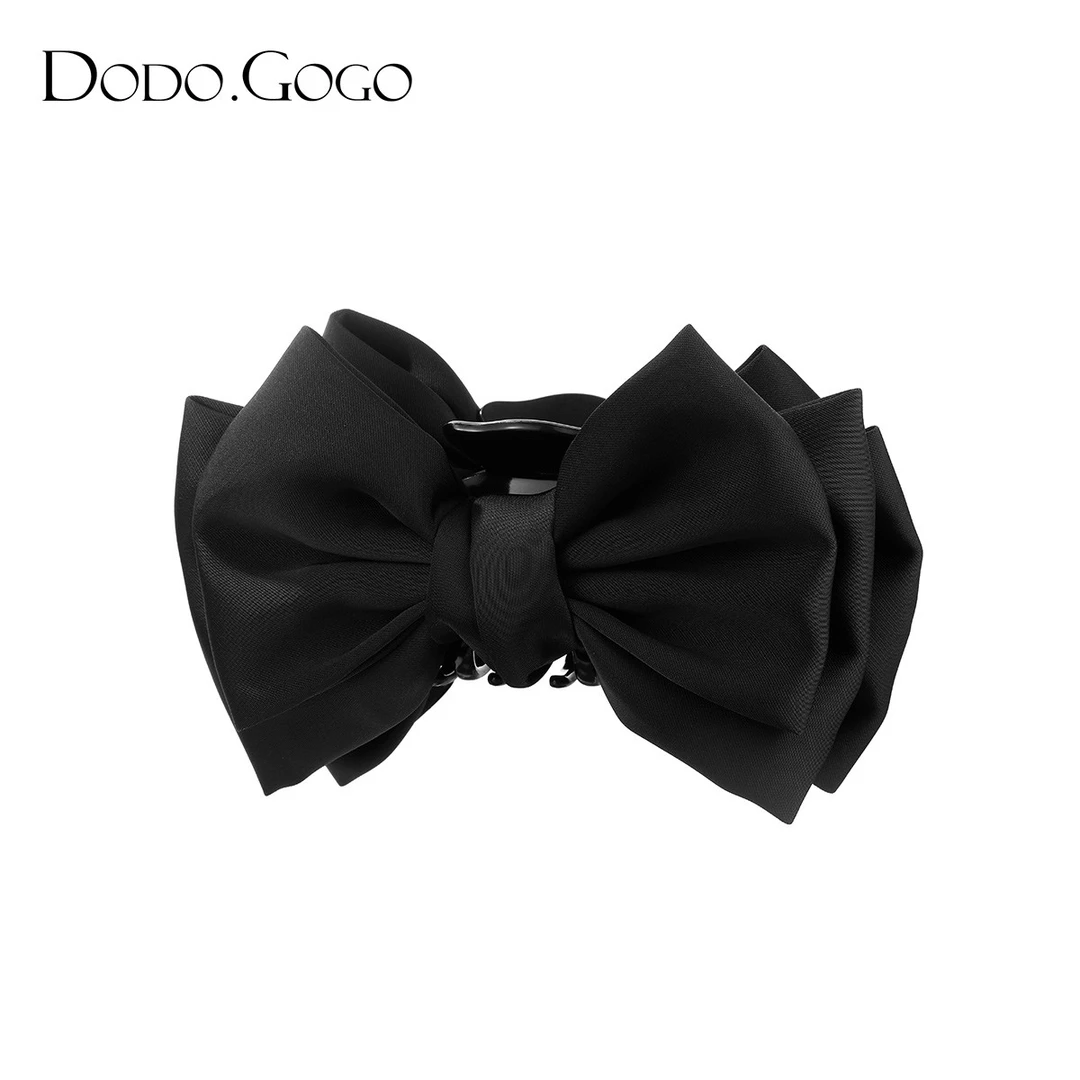 DODOGOGO 非金属亚克力发饰 双面蝴蝶结发夹女高级感网红气质抓夹