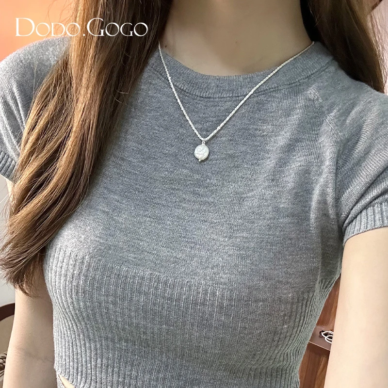 DODOGOGO 铜合金项链 满天星气质时尚百搭简约ins吊坠碎银项链女