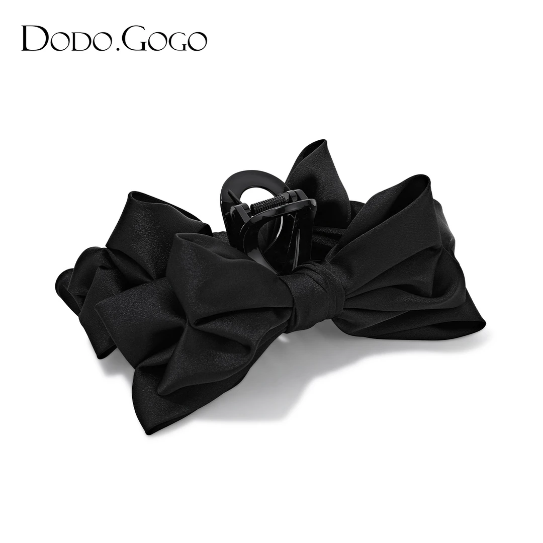 DODOGOGO大蝴蝶结发抓黑色法式简约网红气质刘海小夹子