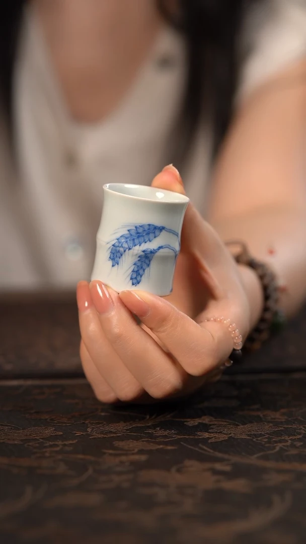 【闪购商品】杯聚澜堂五谷丰登小竹节杯