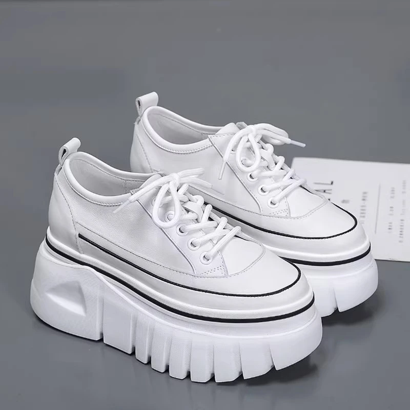 欧洲站超厚底小白鞋女秋2025新款休闲松糕鞋爆款老爹鞋春秋女鞋子