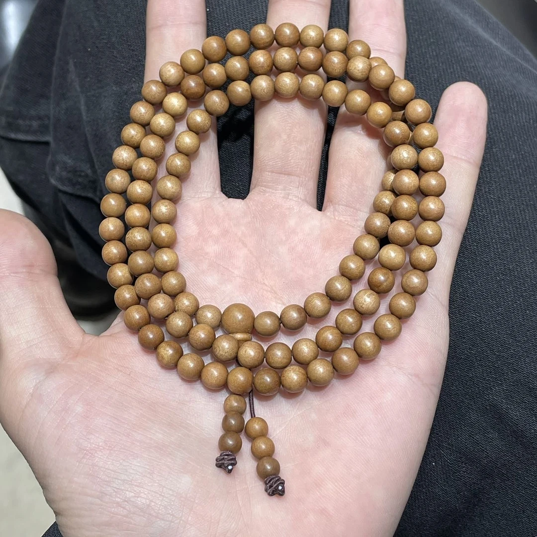 【佳哥推荐】J94169-老山檀圆珠脖挂-6mm左右