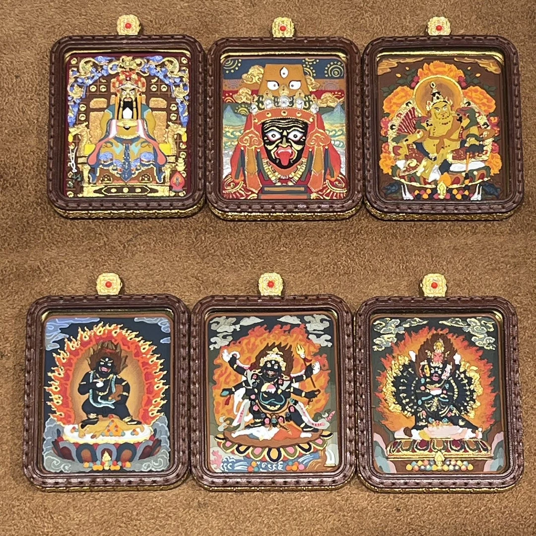 【佳哥严选】 J49207-唐卡皮壳擦擦吊坠-49*66mm-多样性发其一