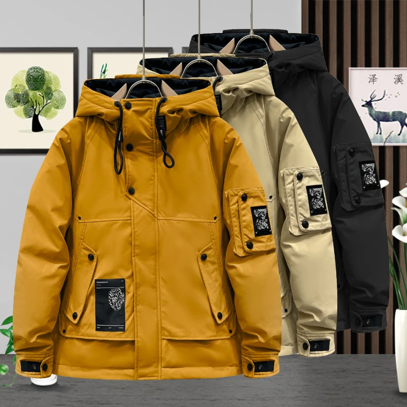 382-316冬季羽绒服百搭时尚休闲保暖羽绒服潮流帅气修身外套