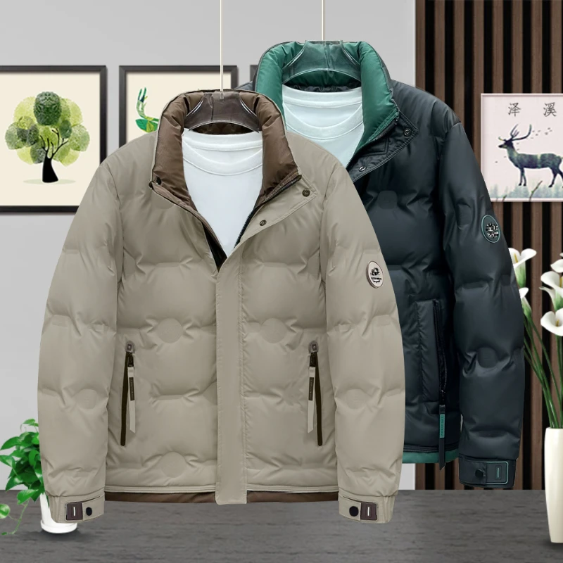 255-23932冬季羽绒服百搭时尚休闲保暖羽绒服潮流帅气修身外套