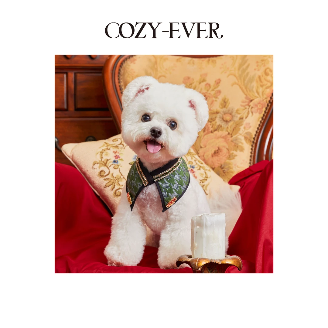 COZY-EVER镀金时代·情迷翡冷翠宠物围兜  非七天无理由退换