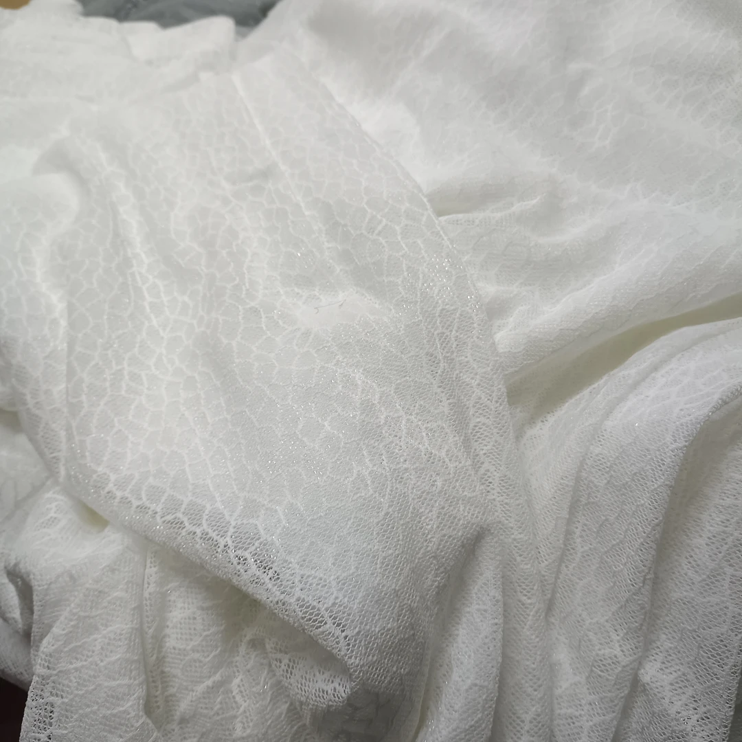 6003白色蕾丝纱帘宽7.97米高2.85米钩单