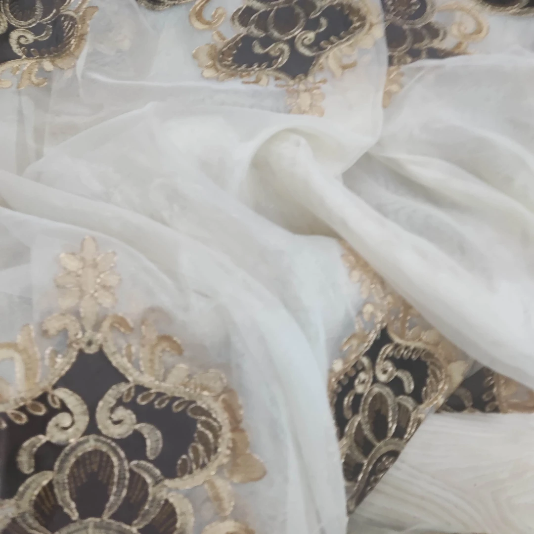 2203欧式风格纱帘宽4.7高2.75钩单