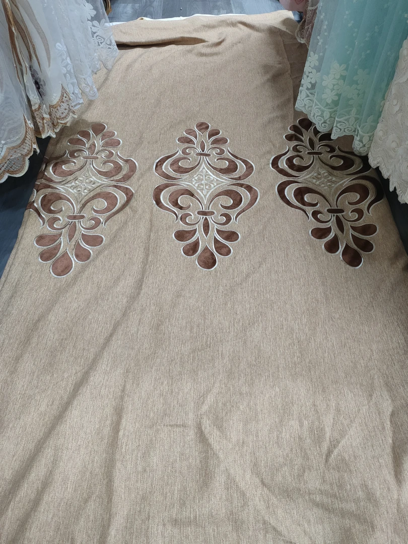 8230浅咖色窗帘4.4对开大小面儿高2.72挂钩款