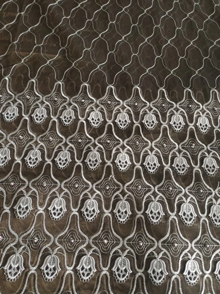 1649咖色浮雕刺绣纱帘宽6米高2.73挂钩款