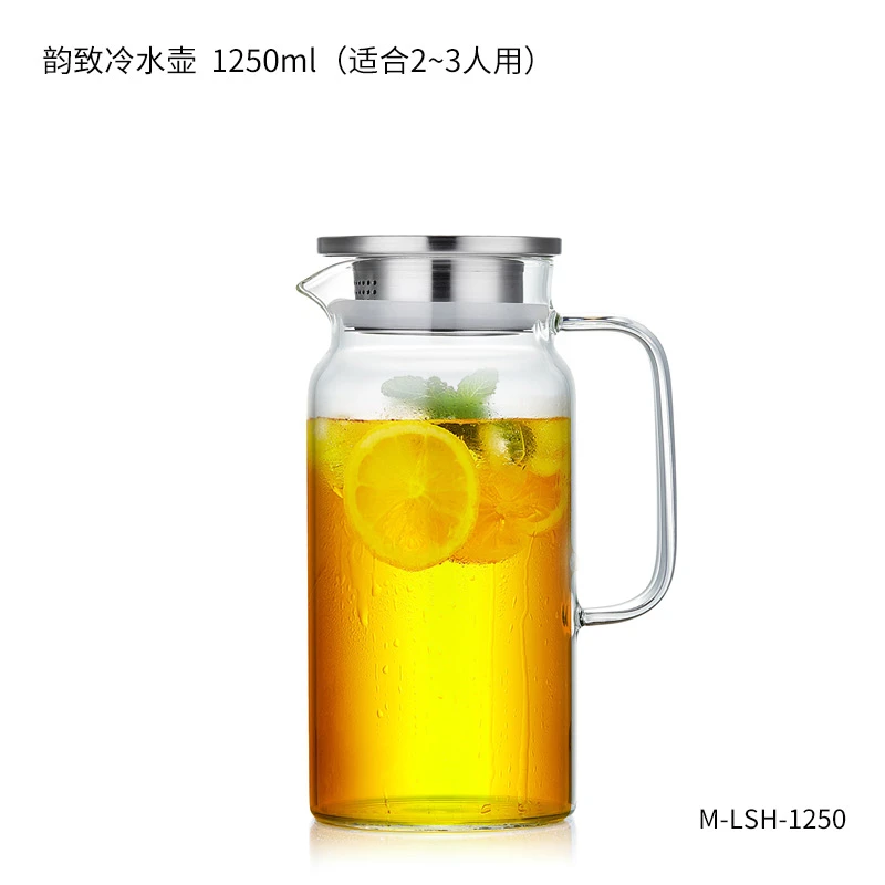 玻璃冷水壶家用扎壶耐高温凉水壶水杯透明大容量水瓶