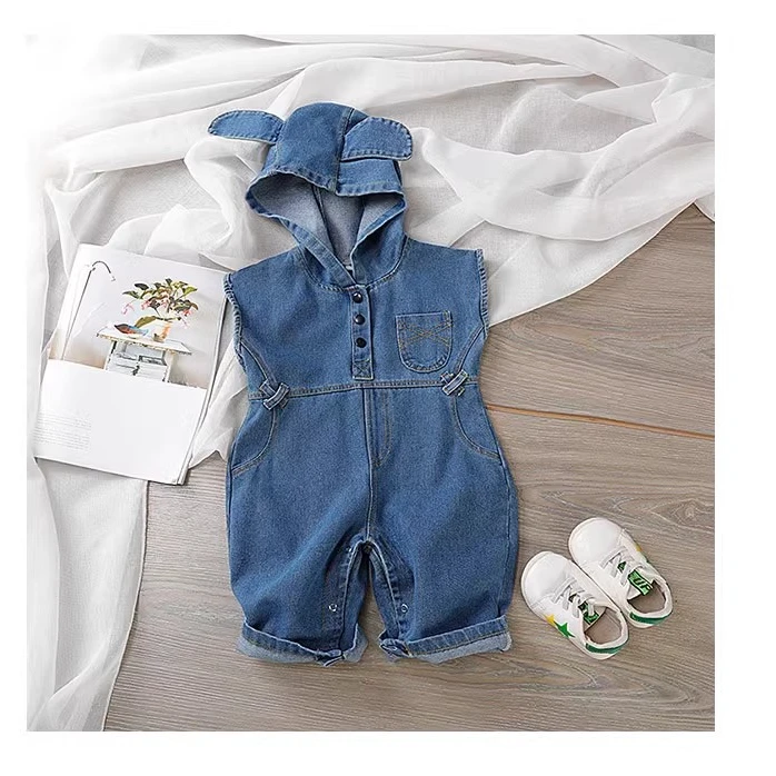 婴儿韩版宝宝新款连体衣背带裤爬服外出服哈衣带帽套装洋气