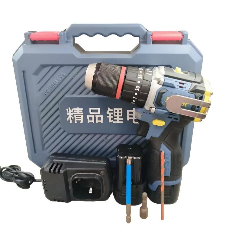 悦睿专属 纯铜无刷4功能冲击钻 双电座充 带耗材 带工具箱