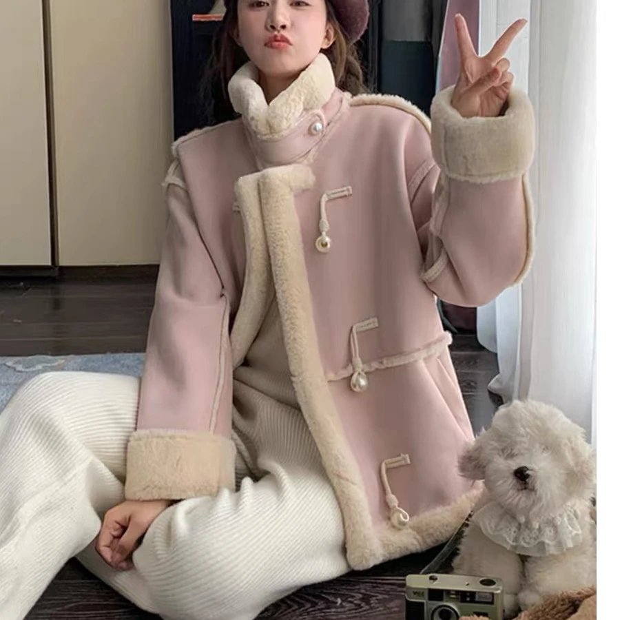 2024冬款皮毛一体时尚外套