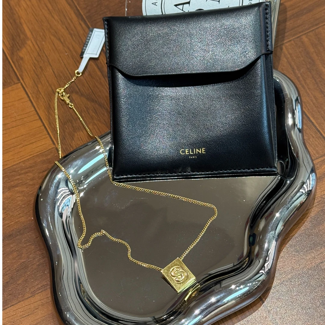 95新 Celine/思琳 金色字母简约设计S字母链长39-41cm盒子皮尘袋