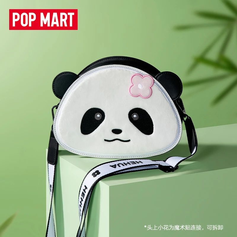泡泡玛特 蜀韵小胖系列-熊猫皮质斜挎包