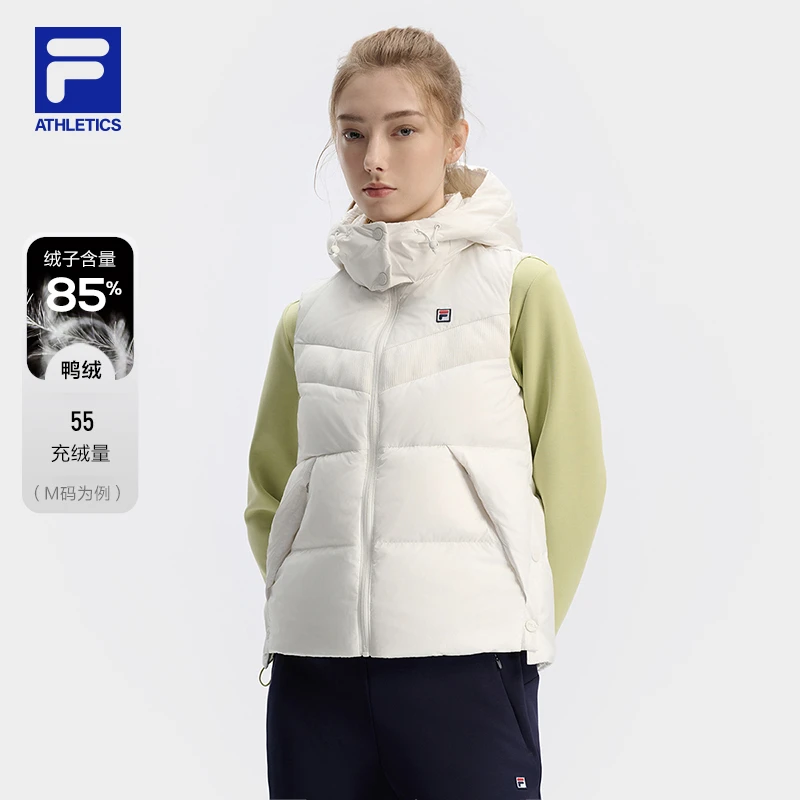 Fila/斐乐女春季新款【休闲舒适】时尚运动保暖羽绒马甲A11W443901F