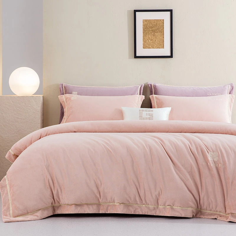 丽家平！实体款 法兰 国风-抗菌棉绒 75D特密牛奶绒绒毛丰盈四件套