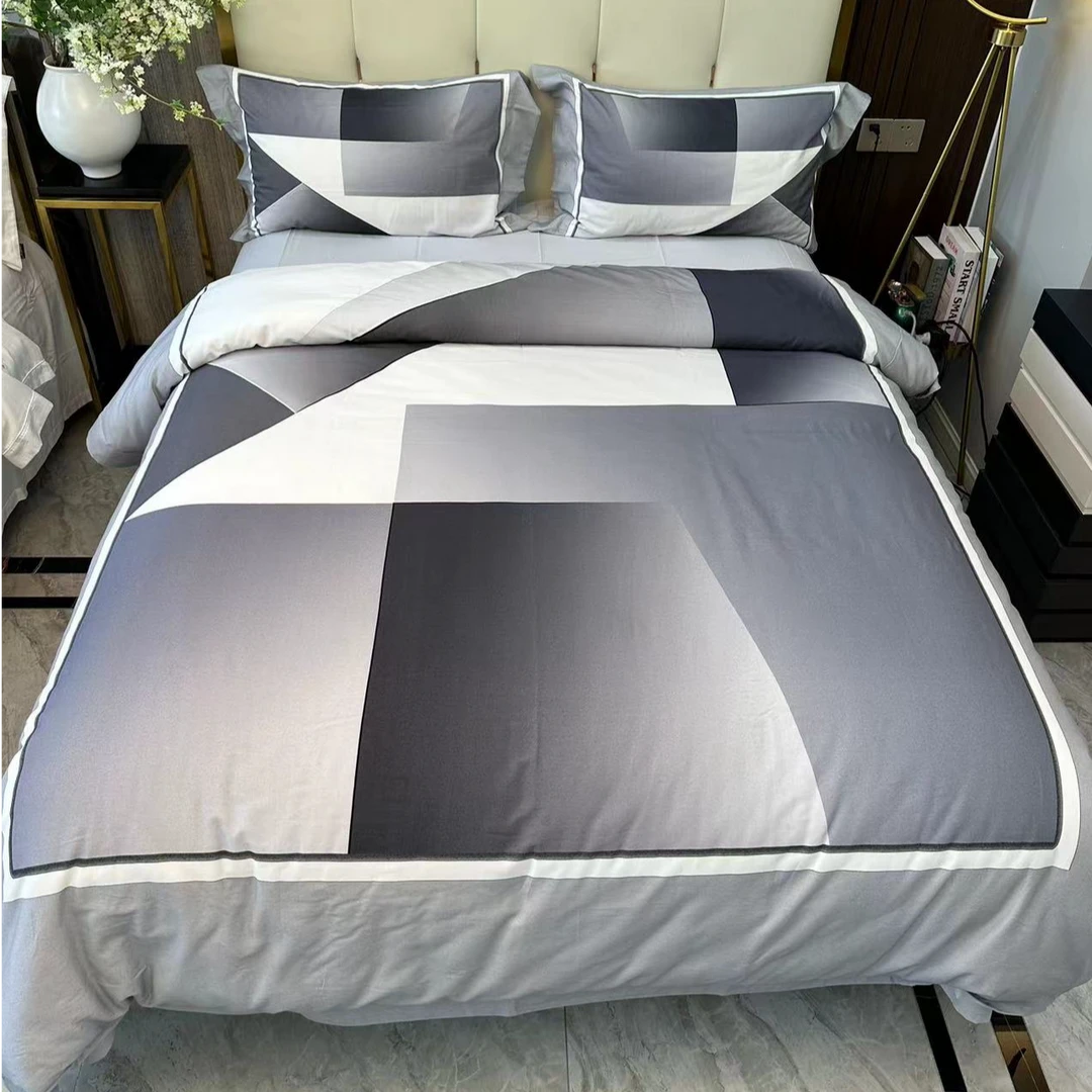 丽家平！祖玛龙 简欧轻奢 克拉棉绒全棉加厚轻磨毛四件套保暖床品