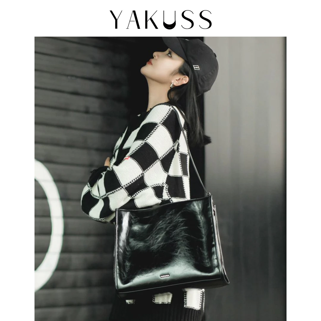 yakuss雅库诗托特包女【侧耳】真皮单肩腋下大容量小众设计通勤包