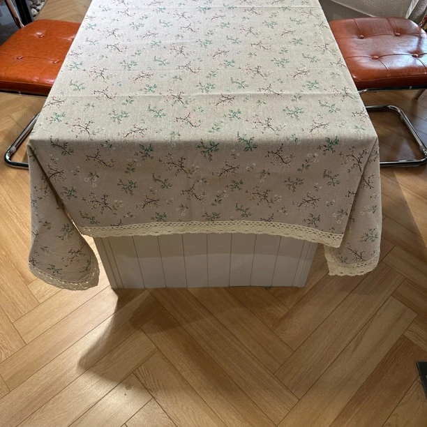 (140*140)棉麻碎花方桌布