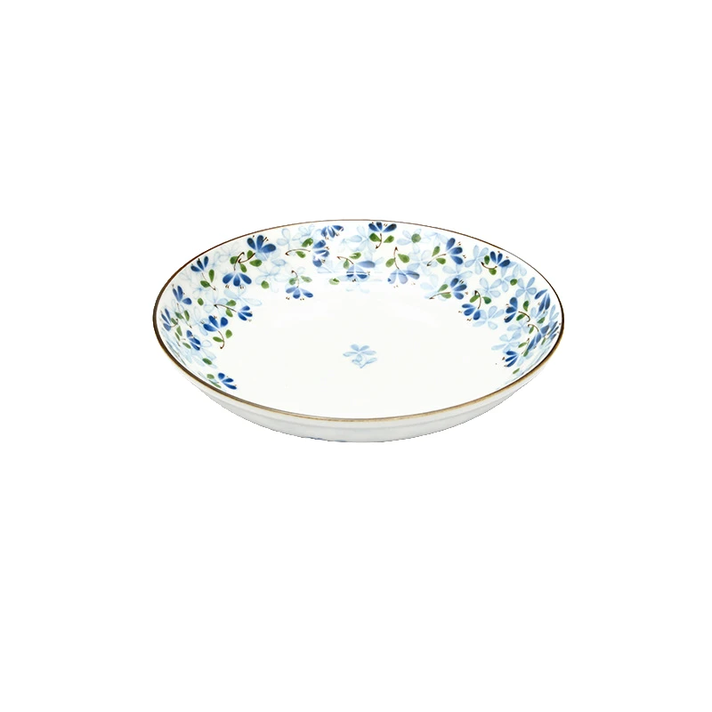 日本进口光峰小蓝芽系列【约19.5cm】圆型平盘