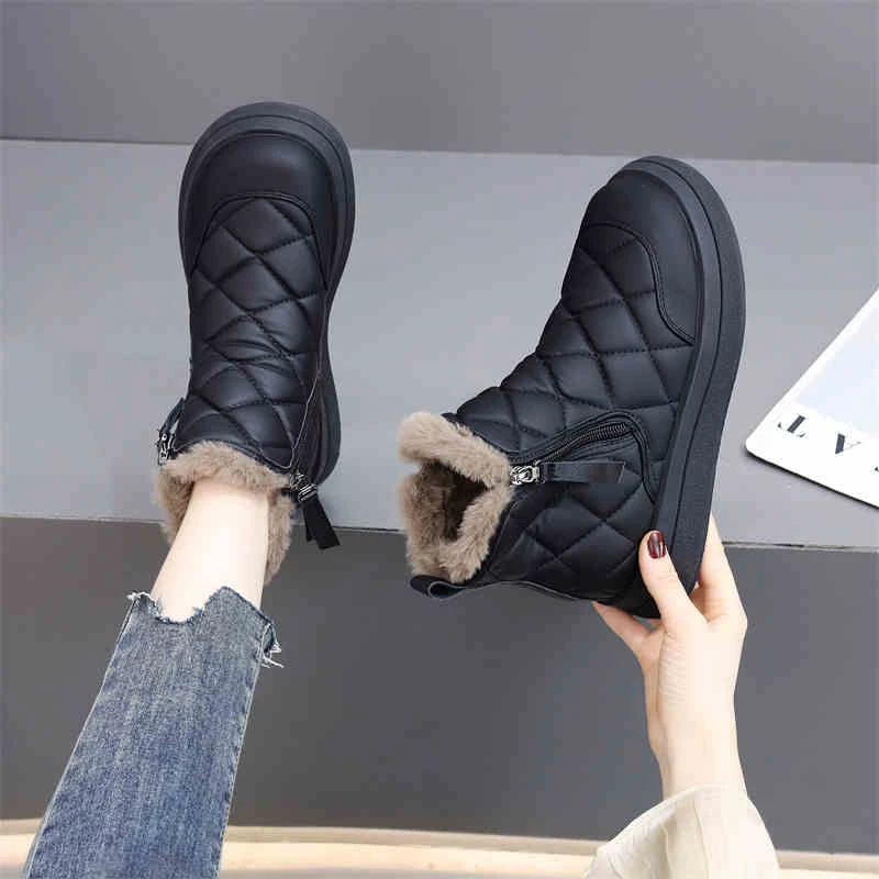 爆款雪地靴女冬季2025新款加绒加厚东北大棉鞋防水防滑保暖短靴子