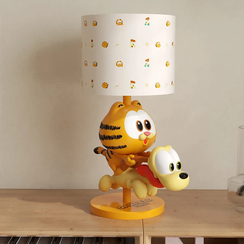 潮玩加菲猫大电影周边客厅房间卧室床头台灯装饰品氛围灯欧迪摆件