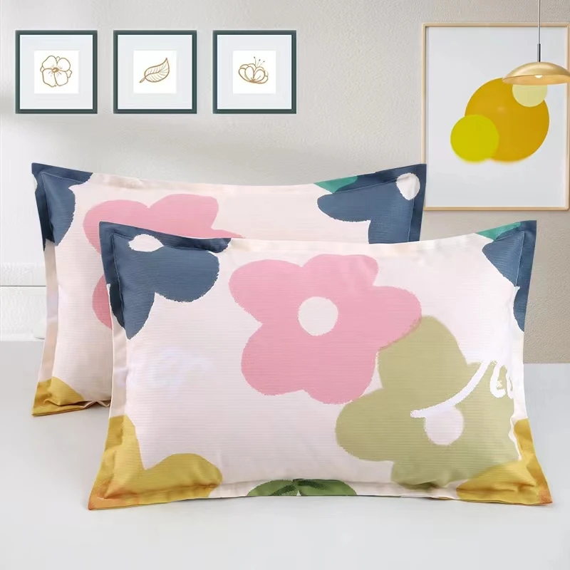 棉小竹枕套纯棉网红情侣大号成人枕头套家用加厚学生宿舍透气柔软