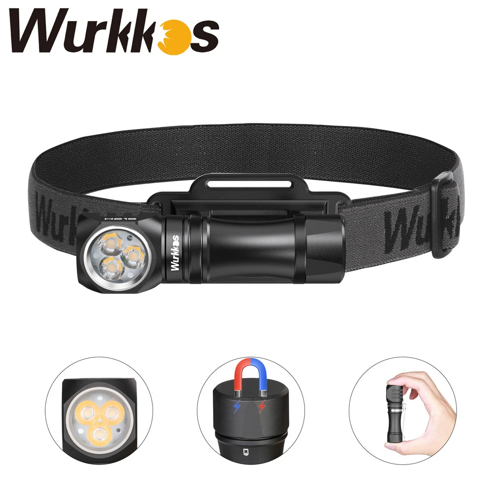 Wurkkos沃克思达HD10强光夜钓灯14500拐角手电筒户外夜跑步头灯