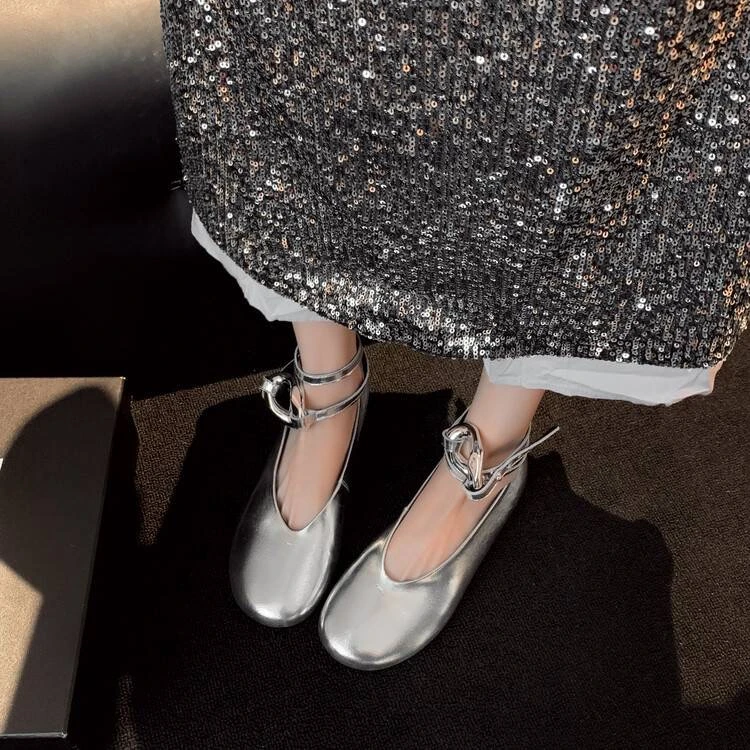 YDD/年中清仓/春季小众设计大圆头浅口单鞋/4083