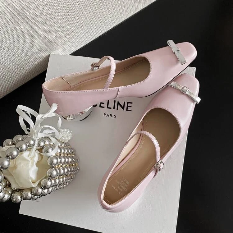 YDD/年中清仓/春季蝴蝶结一字带浅口单鞋/2525