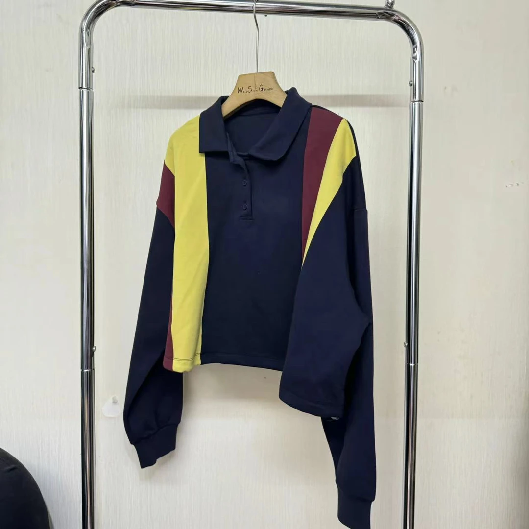 【B】时髦拼色落肩卫衣