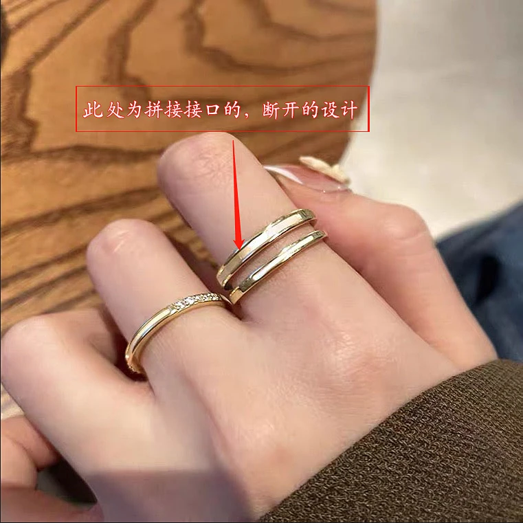 铜合金戒指 开口气质轻奢个性小众时尚冷淡ins风 J-667