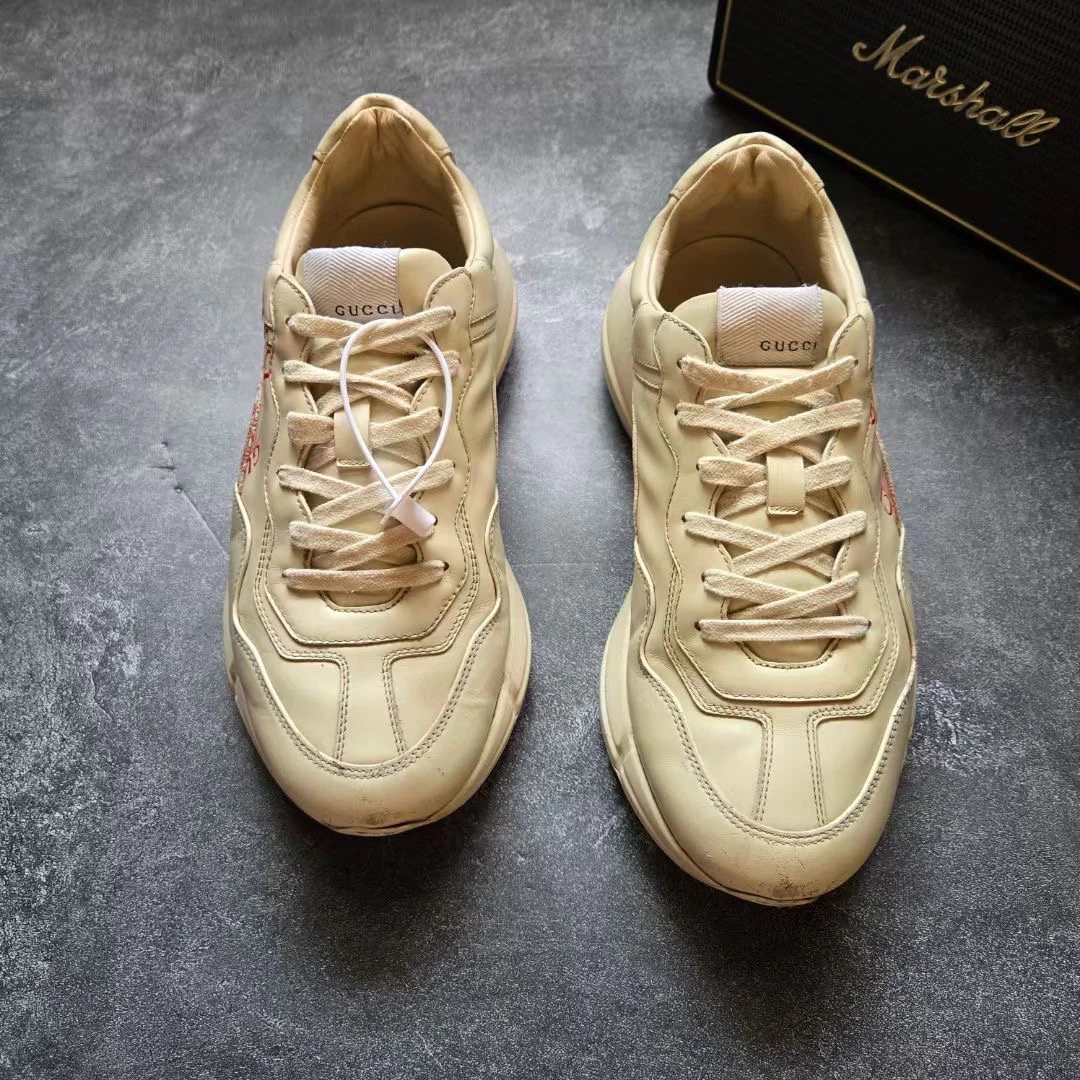 90新 GUCCI/古驰 7码 图案logo老爹鞋