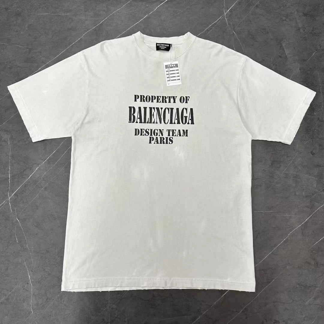 99新 Balenciaga/巴黎世家 xs码 design team系列字母印花短袖
