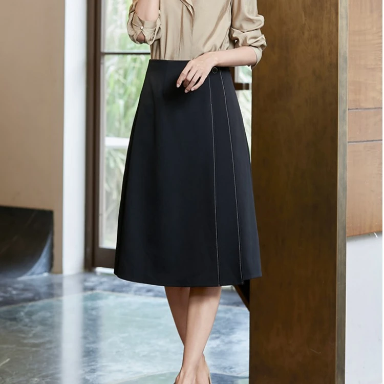 【MANBEI】夏季新款显瘦气质遮肉显瘦百搭半身裙女8263003