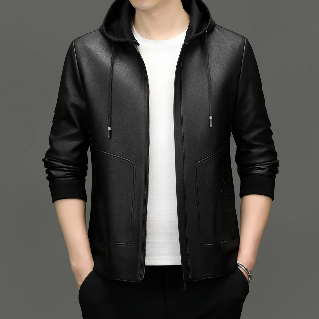 【海宁路易】2416★款2024年 男士新款时尚（ 可卸连帽）休闲外套单L1