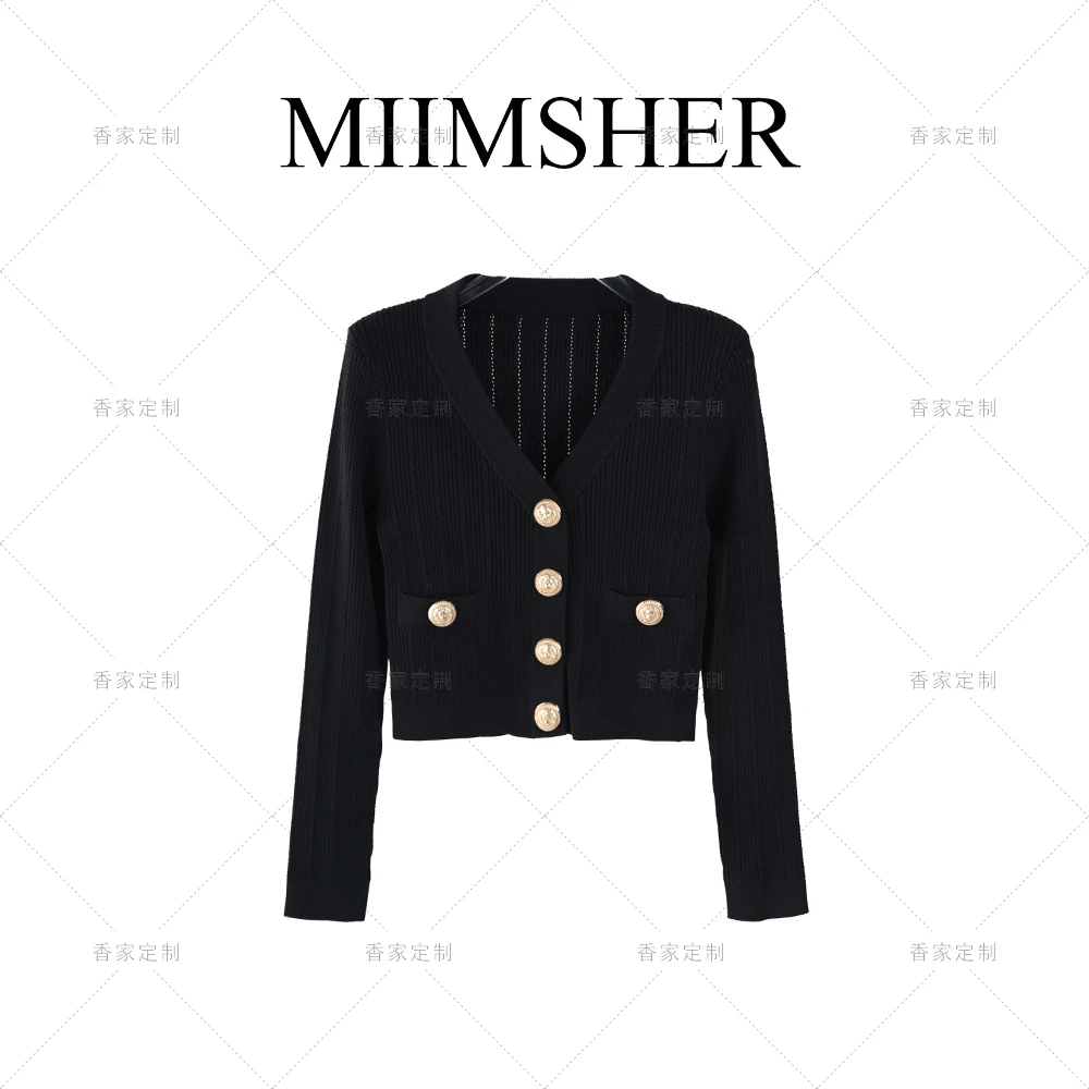 巴黎香氛【戚薇嘉妮同款】夏季百搭女长袖针织衫MS244096