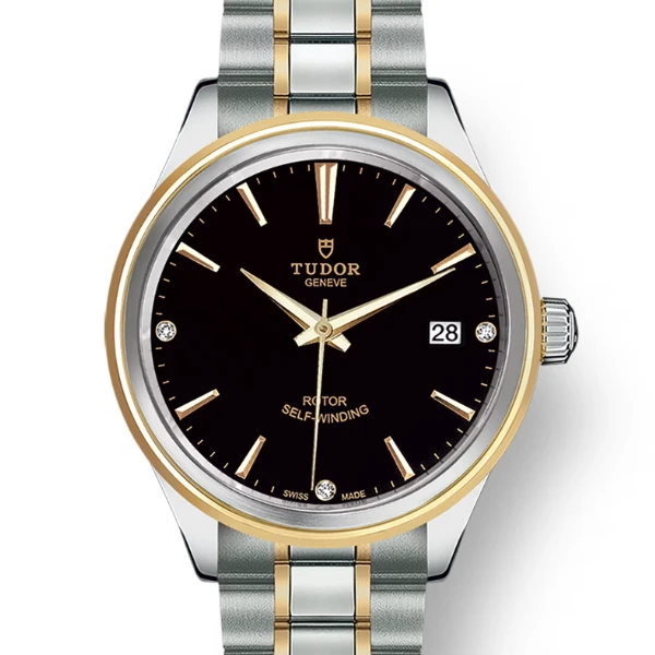 全新未使用 TUDOR/帝舵 风尚系列间金黑钻/38mm/12503-0006
