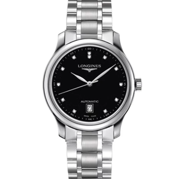 99新 Longines/浪琴 小宇讲浪琴 628黑盘钢带钻刻/名匠38.5