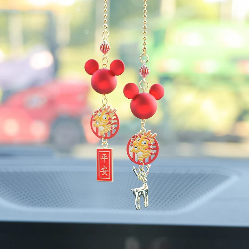 2025新款十二生肖鹿汽车挂件车内饰品车载吊饰车上挂饰后视镜吊坠