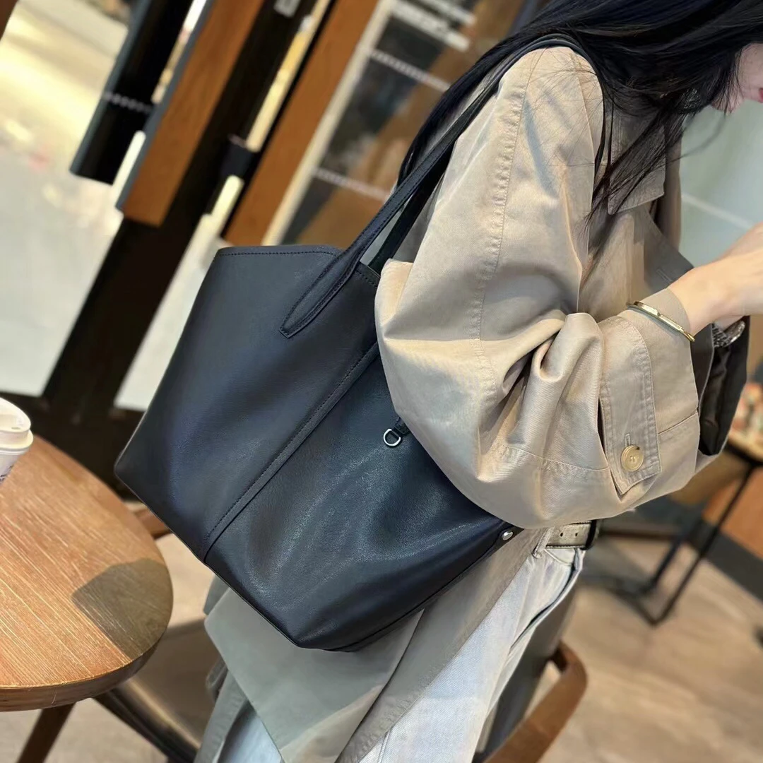 小河家韩系真牛皮托特包89059