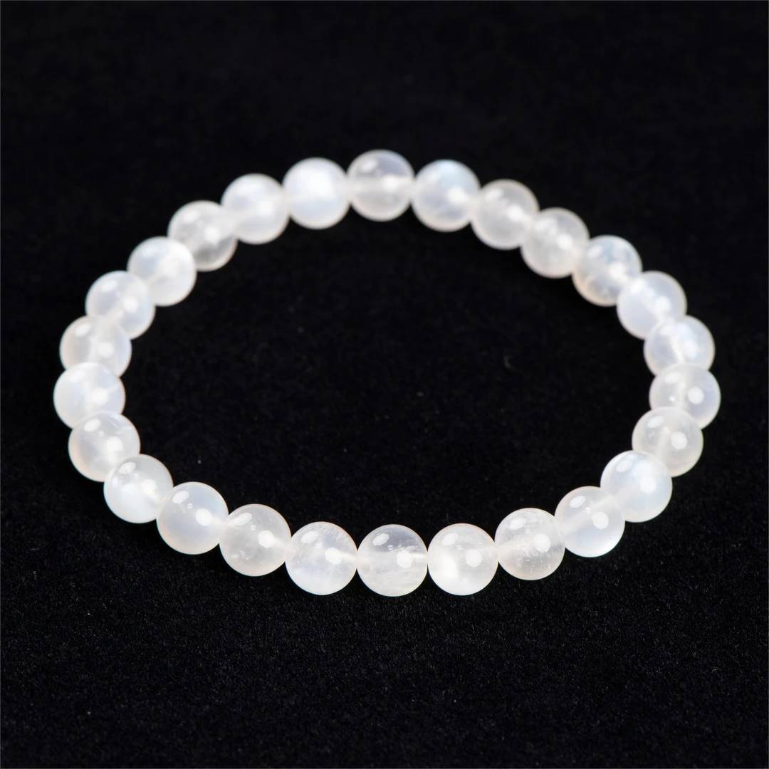 蓝月光石手串 珠径 8-9 mm 手围15cm