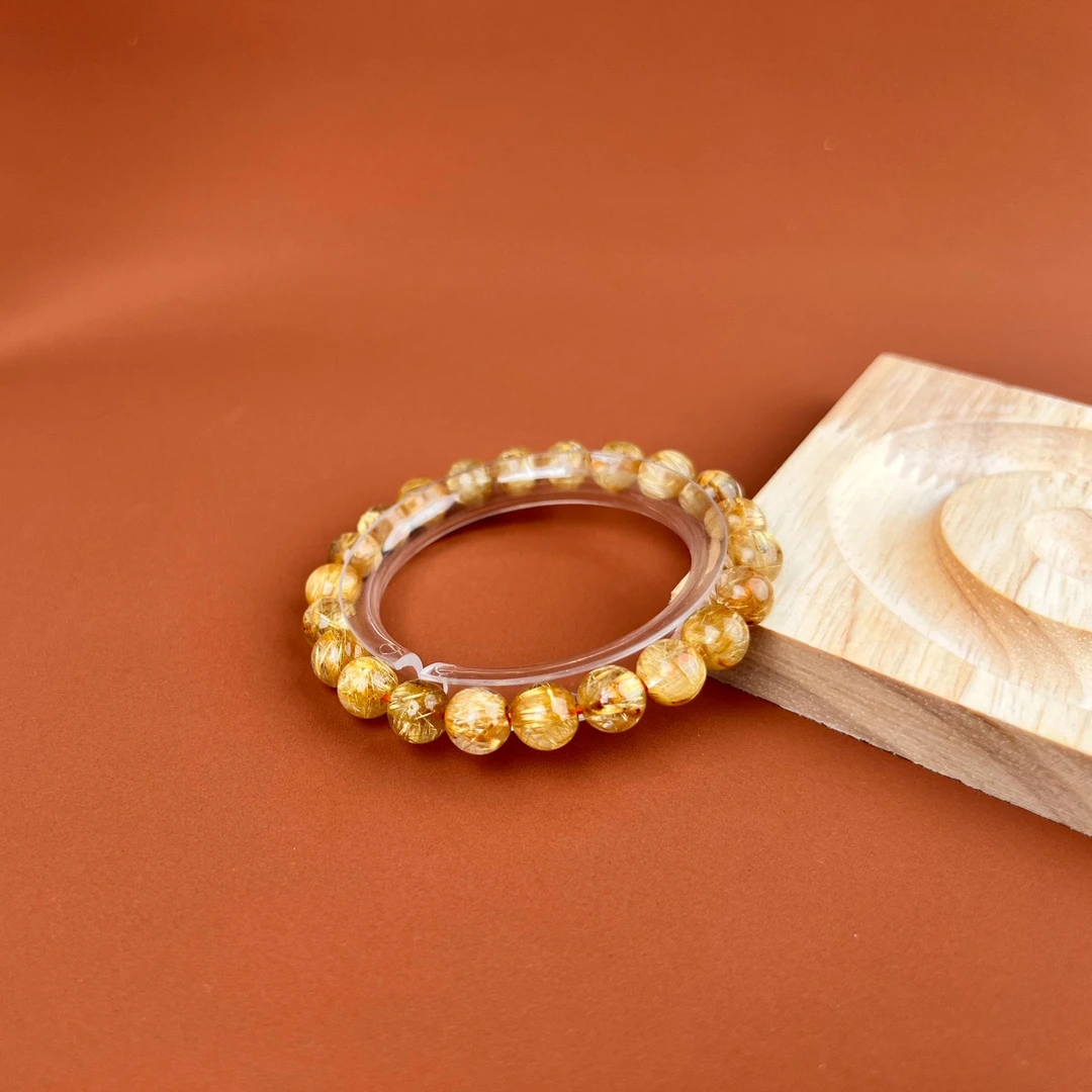 钛晶水晶单圈 珠径8-9mm 手围15cm