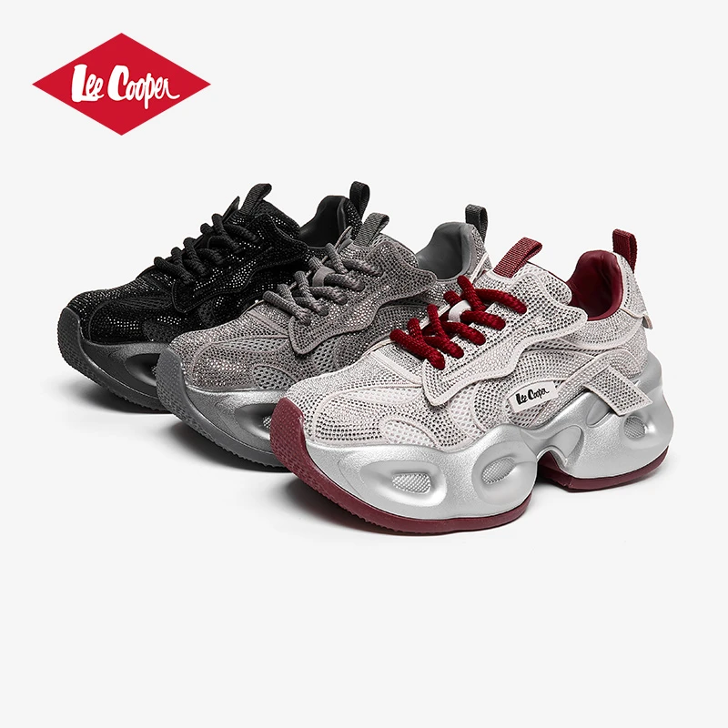 LEE COOPER2025年新款时尚情侣板鞋厚底增高5.5CM潮流百搭运动鞋