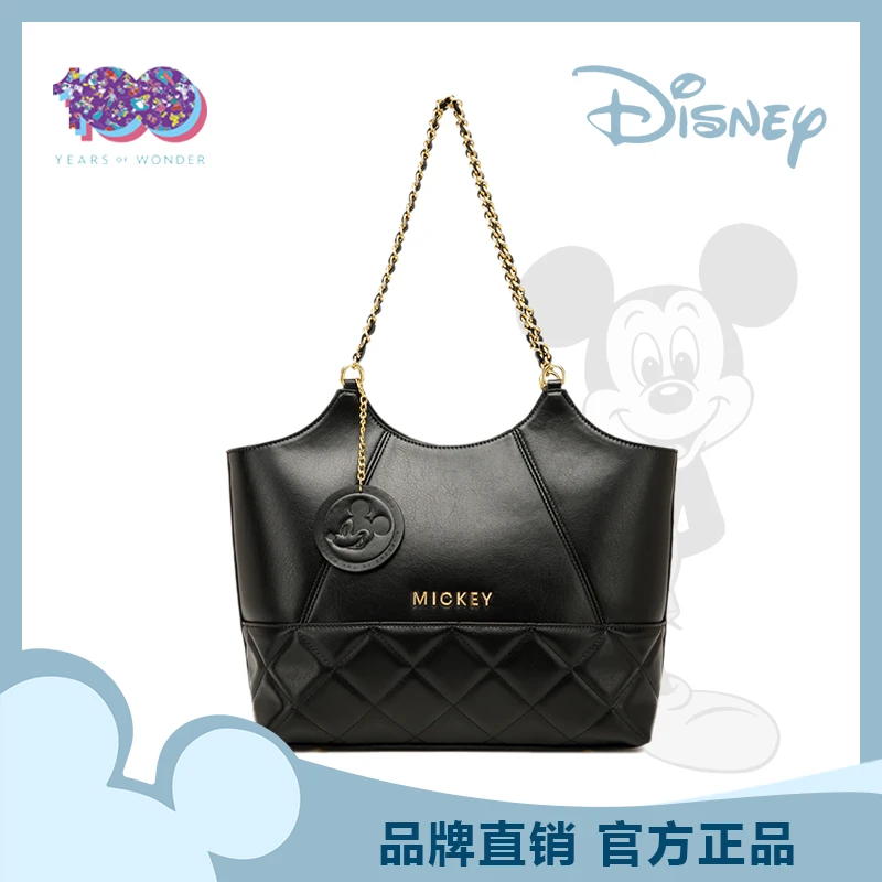 Disney/迪士尼「100周年纪念款」菱格链条托特包单肩百搭通勤包A