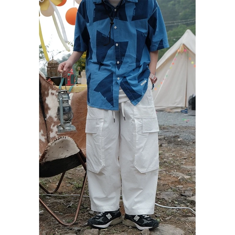 nonghao夏季复古百搭宽松男女直筒ins阔腿潮流薄工装休闲九分裤93