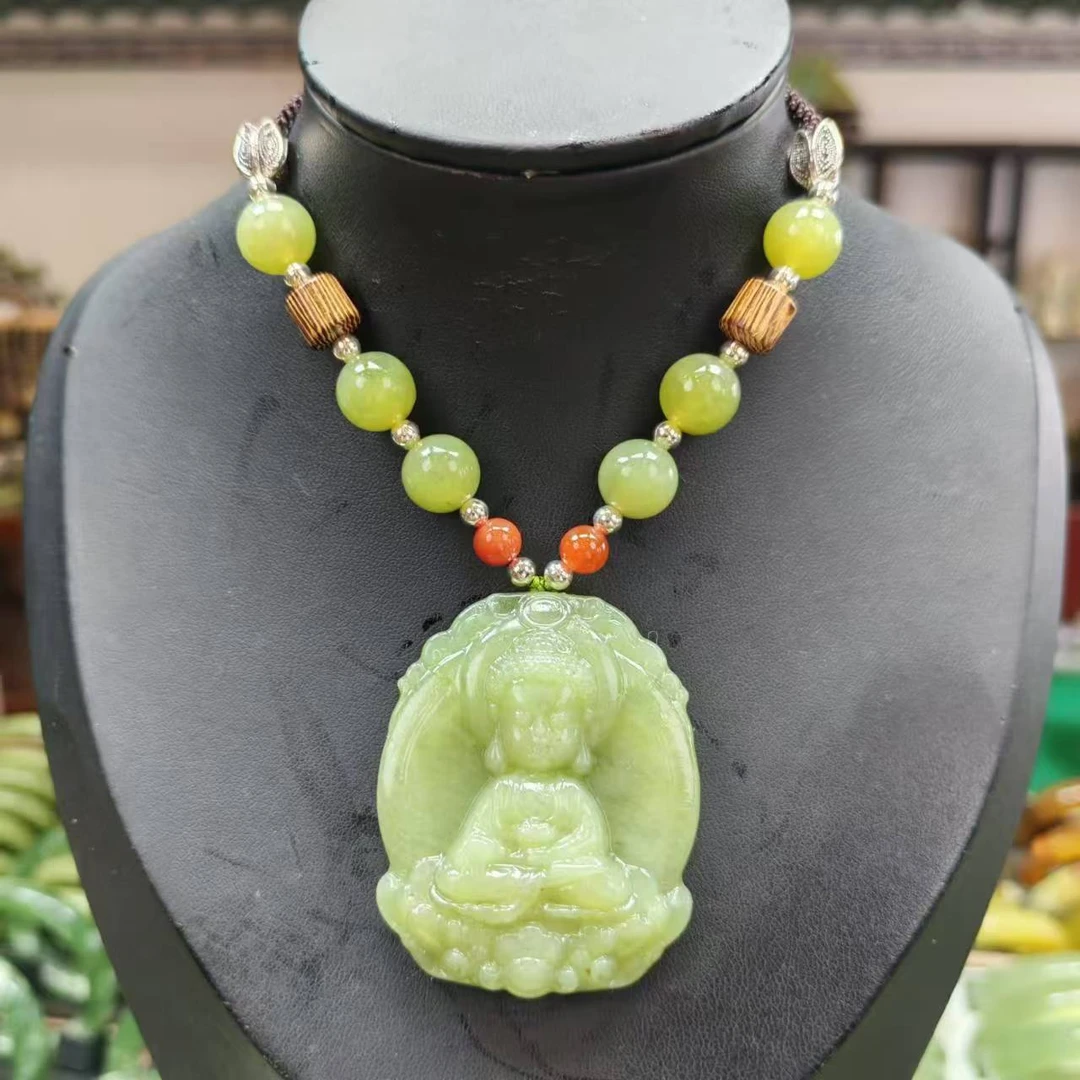 天然岫玉湖水绿八大守护神