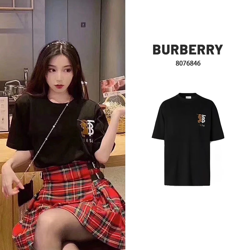 全新未使用 BURBERRY/博柏利 经典休闲马术骑士徽案短袖 8076846